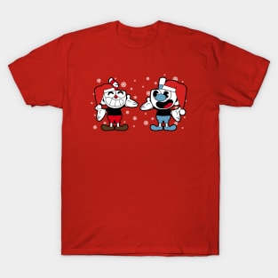 Cuphead and Mugman Christmas T-Shirt